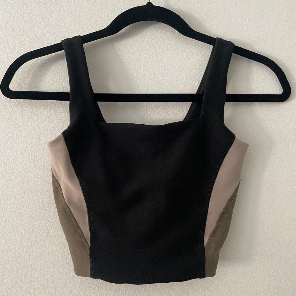Abercrombie & Fitch Black, Taupe & Olive Colorblock Tank Top